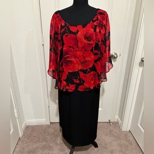 Connected Apparel women’s 22W red and black dress